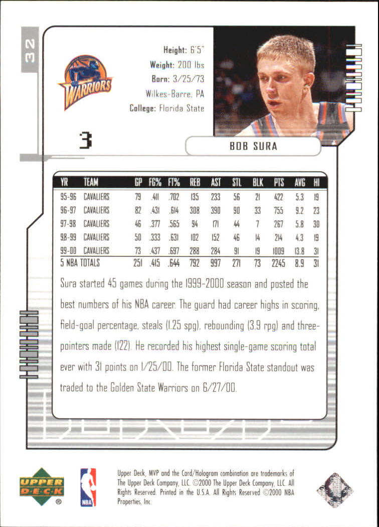 2000-01 Upper Deck MVP Basketball Silver Script Parallel Singles - You Choose - Bild 59 von 351
