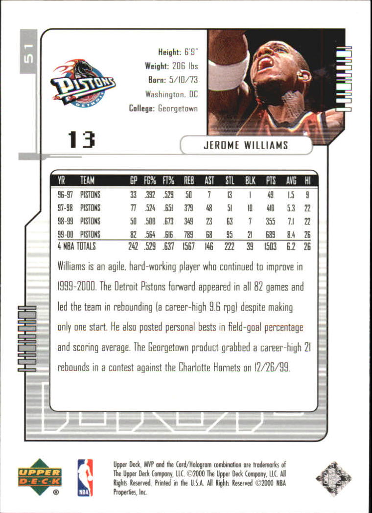 2000-01 Upper Deck MVP Basketball Silver Script Parallel Singles - You Choose - Bild 89 von 351
