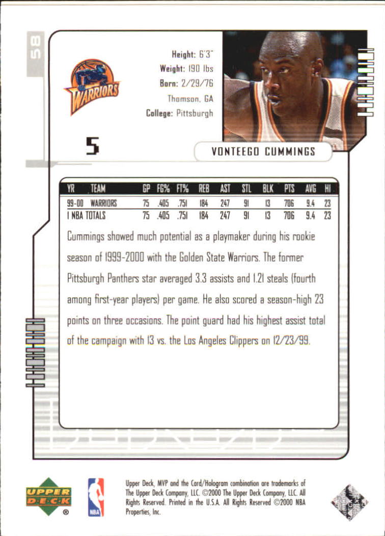 2000-01 Upper Deck MVP Basketball Silver Script Parallel Singles - You Choose - Bild 101 von 351