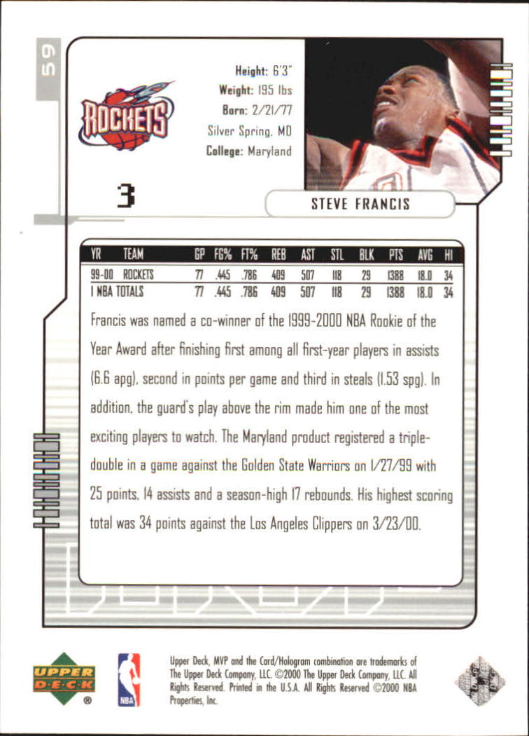 2000-01 Upper Deck MVP Basketball Silver Script Parallel Singles - You Choose - Bild 103 von 351