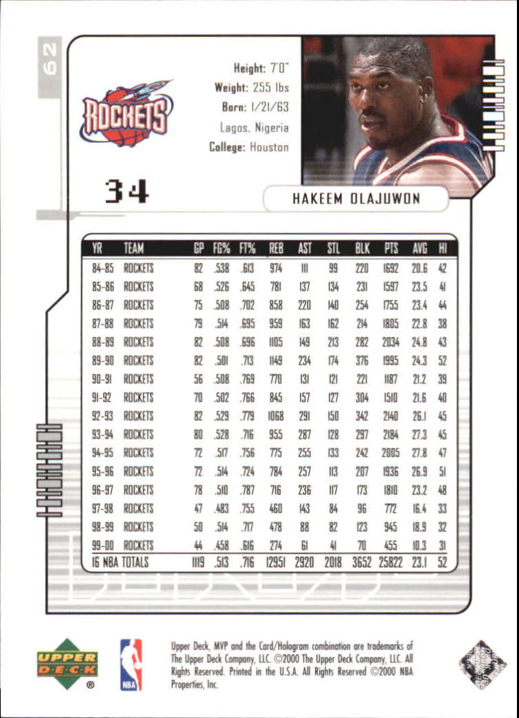 2000-01 Upper Deck MVP Basketball Silver Script Parallel Singles - You Choose - Bild 109 von 351