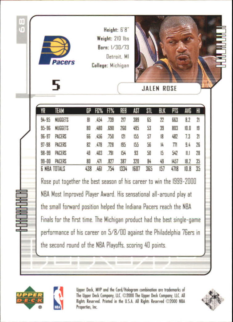 2000-01 Upper Deck MVP Basketball Silver Script Parallel Singles - You Choose - Bild 119 von 351