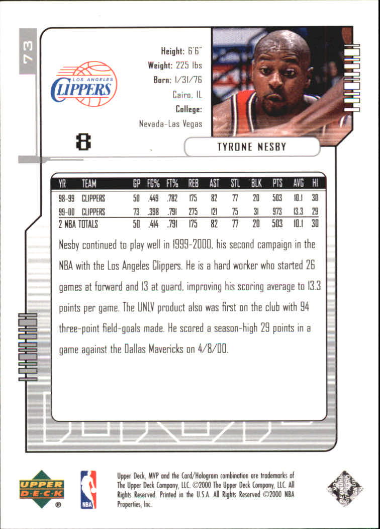 2000-01 Upper Deck MVP Basketball Silver Script Parallel Singles - You Choose - Bild 127 von 351