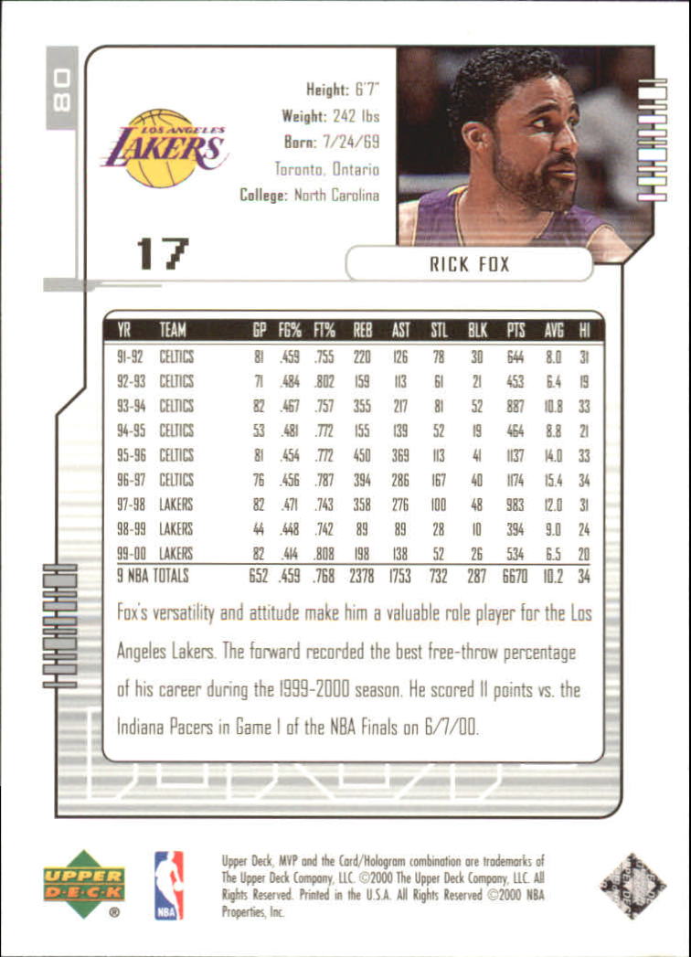 2000-01 Upper Deck MVP Basketball Silver Script Parallel Singles - You Choose - Bild 137 von 351