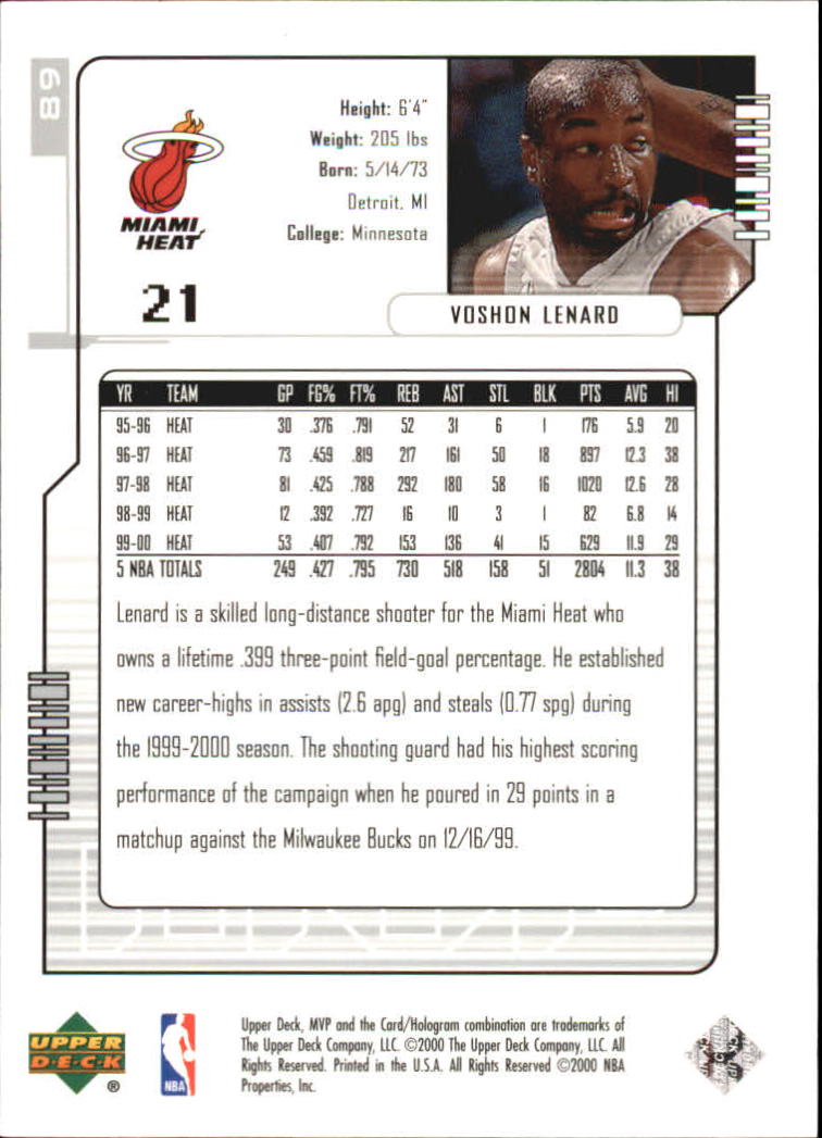 2000-01 Upper Deck MVP Basketball Silver Script Parallel Singles - You Choose - Bild 155 von 351