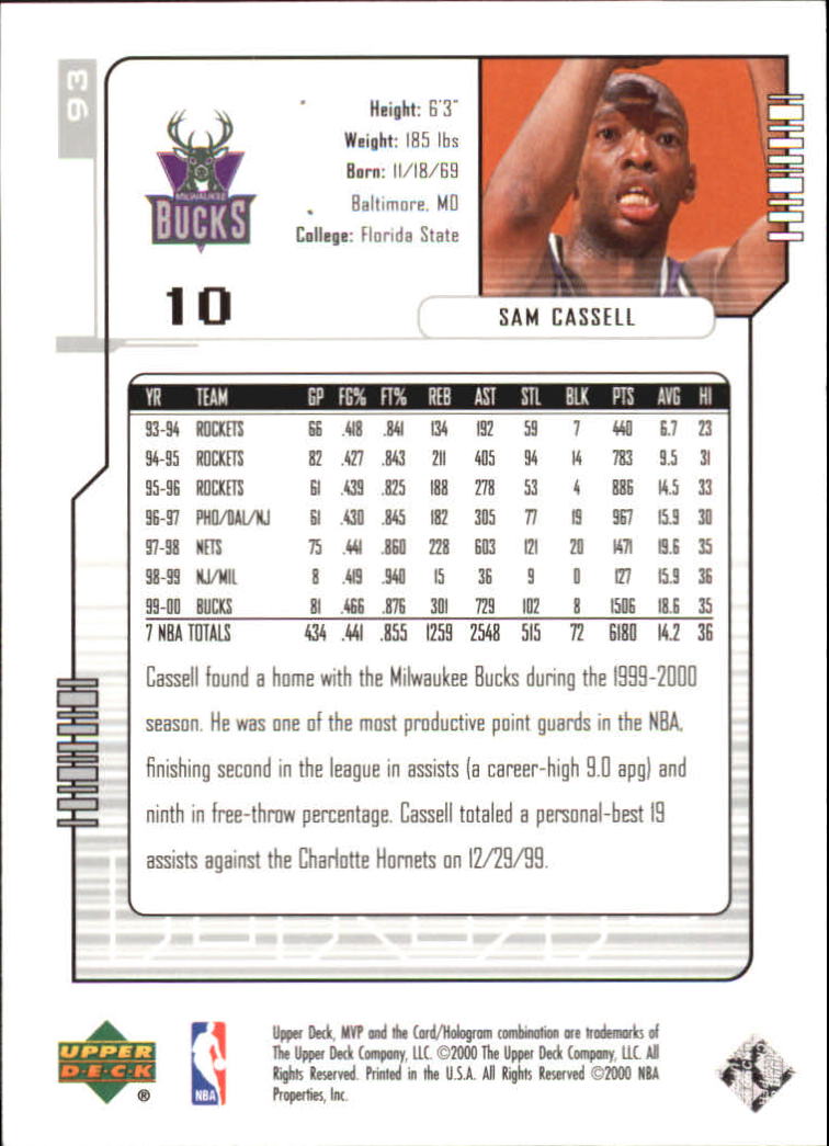 2000-01 Upper Deck MVP Basketball Silver Script Parallel Singles - You Choose - Bild 163 von 351