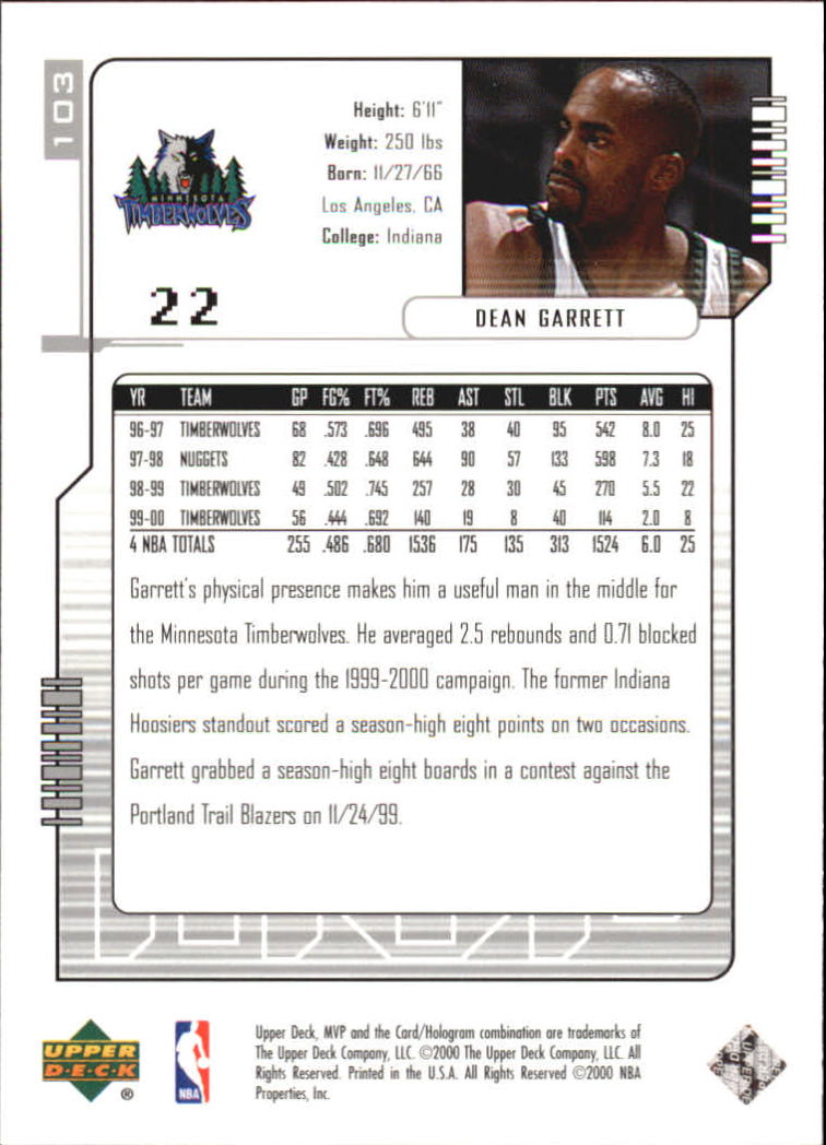 2000-01 Upper Deck MVP Basketball Silver Script Parallel Singles - You Choose - Bild 177 von 351