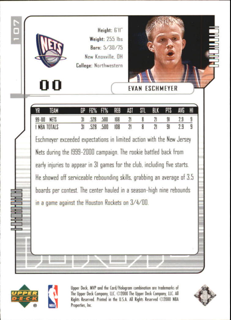 2000-01 Upper Deck MVP Basketball Silver Script Parallel Singles - You Choose - Bild 185 von 351