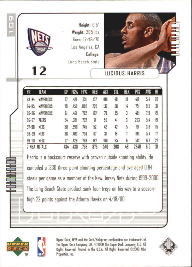 2000-01 Upper Deck MVP Basketball Silver Script Parallel Singles - You Choose - Bild 189 von 351