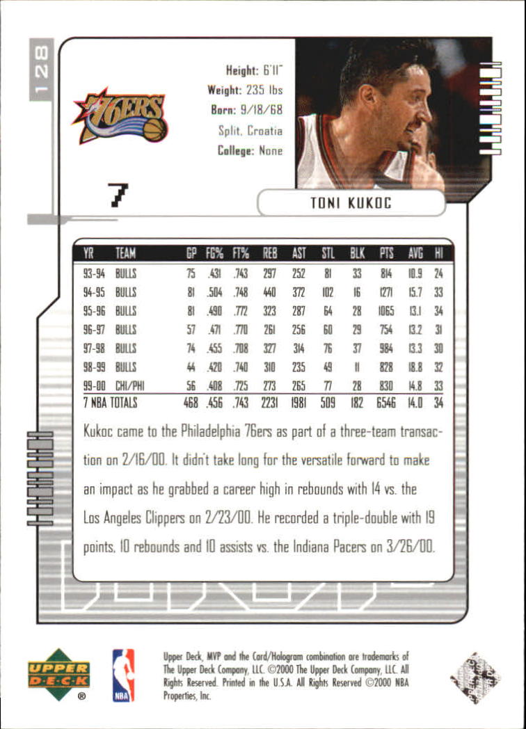 2000-01 Upper Deck MVP Basketball Silver Script Parallel Singles - You Choose - Bild 222 von 351