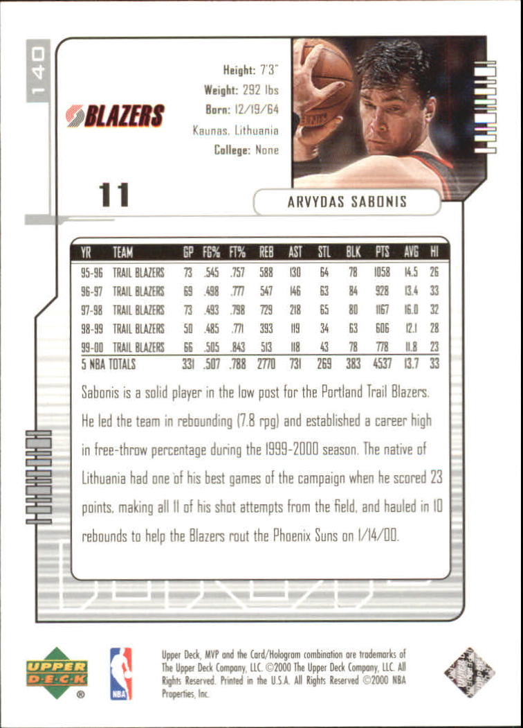 2000-01 Upper Deck MVP Basketball Silver Script Parallel Singles - You Choose - Bild 240 von 351