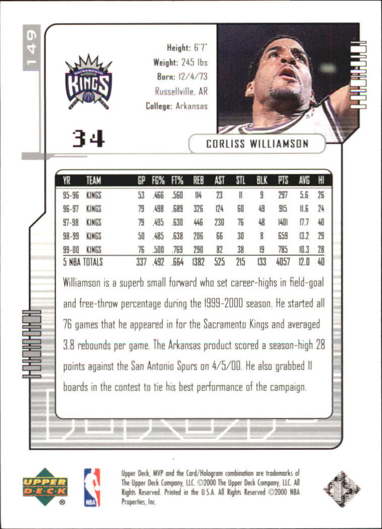 2000-01 Upper Deck MVP Basketball Silver Script Parallel Singles - You Choose - Bild 256 von 351
