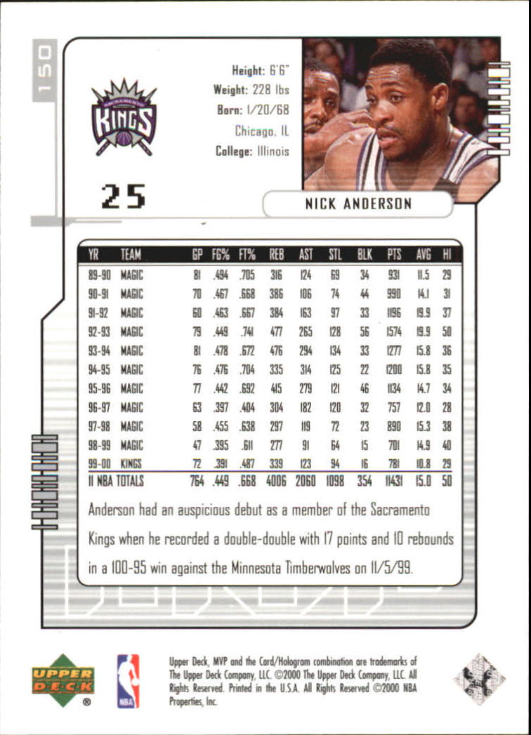 2000-01 Upper Deck MVP Basketball Silver Script Parallel Singles - You Choose - Bild 258 von 351