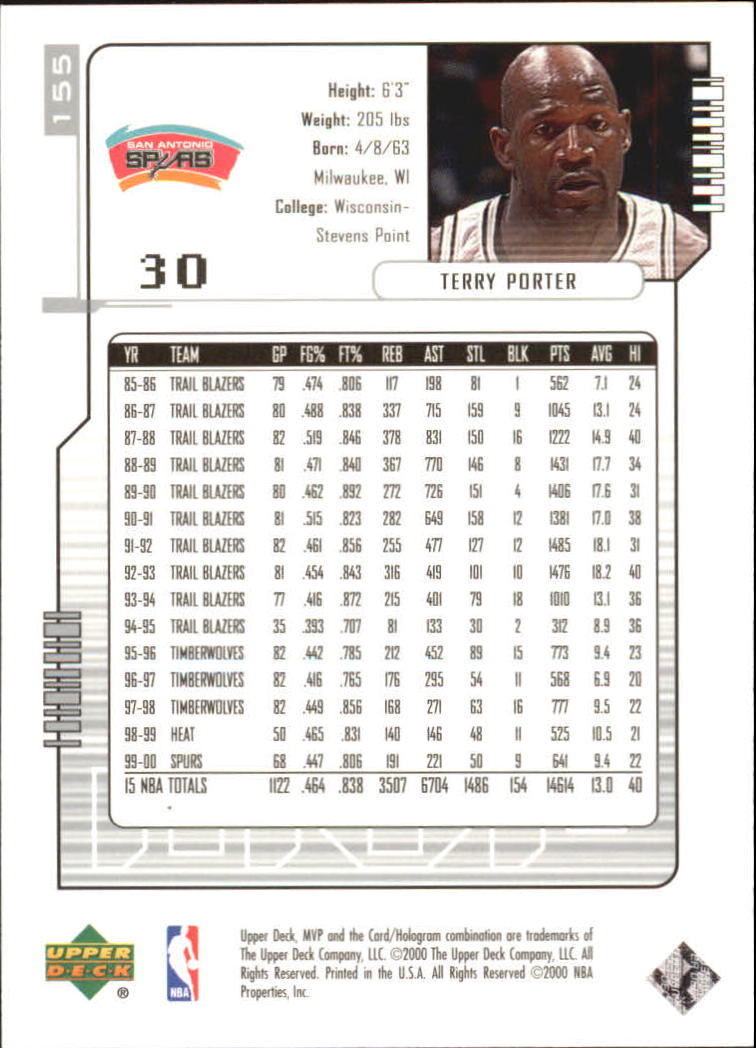 2000-01 Upper Deck MVP Basketball Silver Script Parallel Singles - You Choose - Bild 264 von 351
