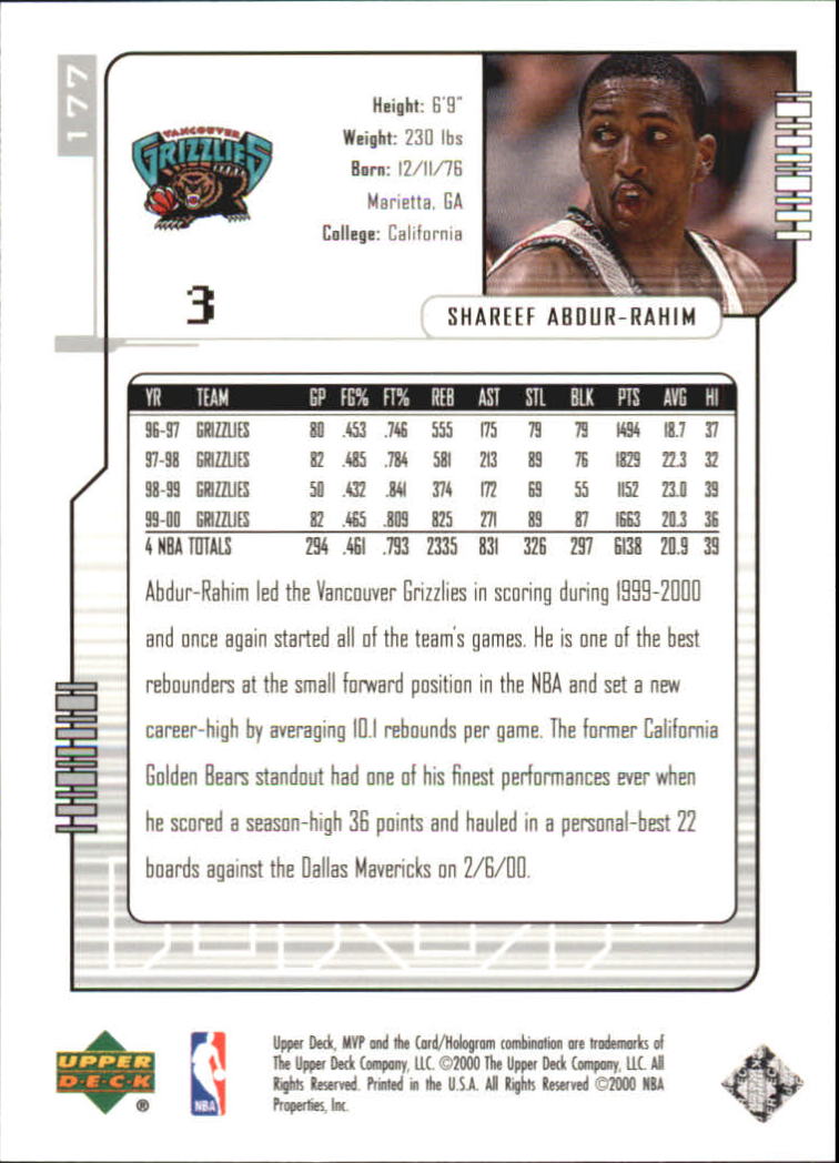 2000-01 Upper Deck MVP Basketball Silver Script Parallel Singles - You Choose - Bild 294 von 351