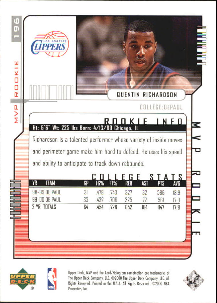 2000-01 Upper Deck MVP Basketball Silver Script Parallel Singles - You Choose - Bild 318 von 351