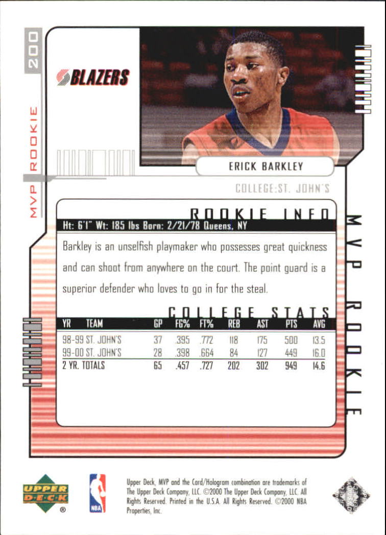 2000-01 Upper Deck MVP Basketball Silver Script Parallel Singles - You Choose - Bild 322 von 351