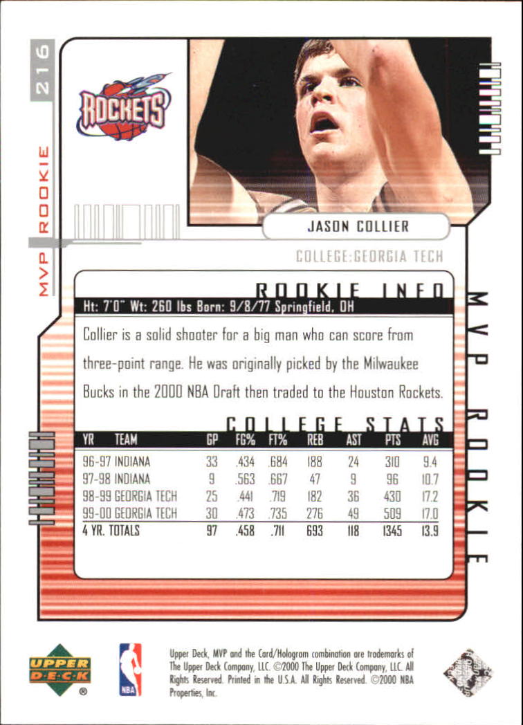 2000-01 Upper Deck MVP Basketball Silver Script Parallel Singles - You Choose - Bild 345 von 351