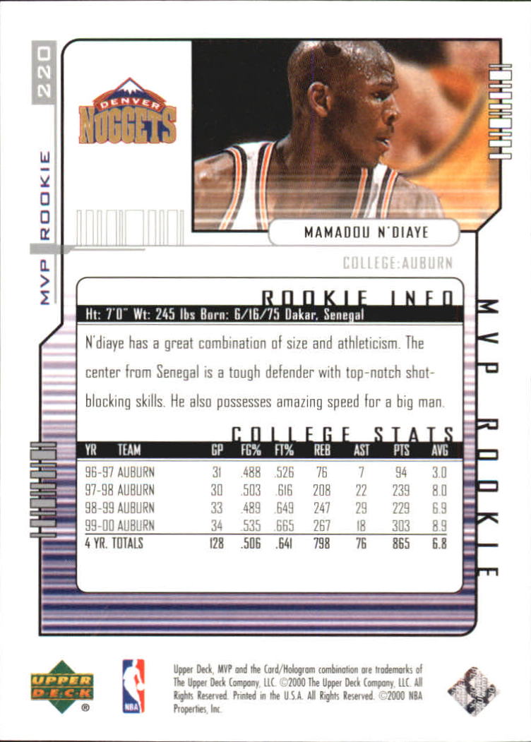 2000-01 Upper Deck MVP Basketball Silver Script Parallel Singles - You Choose - Bild 351 von 351