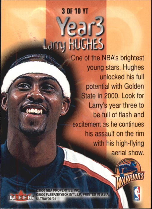 2000-01 Ultra Year 3 #YT3 Larry Hughes back image