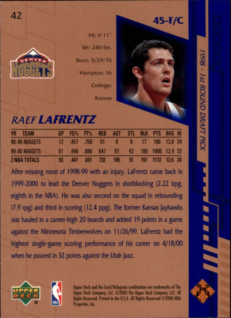 A7344- 2000-01 Upper Deck BK Karten 1-250 + Rookies -du Pick- 15 + Gratis US - Bild 73 von 338