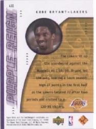 2000-01 Upper Deck #433 Kobe Bryant PR back image