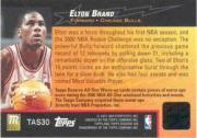2000-01 Topps Reserve Game Jerseys #TAS30 Elton Brand B back image