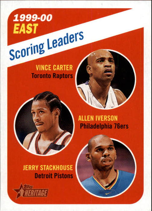 2000-01 Topps Heritage #138 Vince Carter/Allen Iverson/Jerry Stackhouse