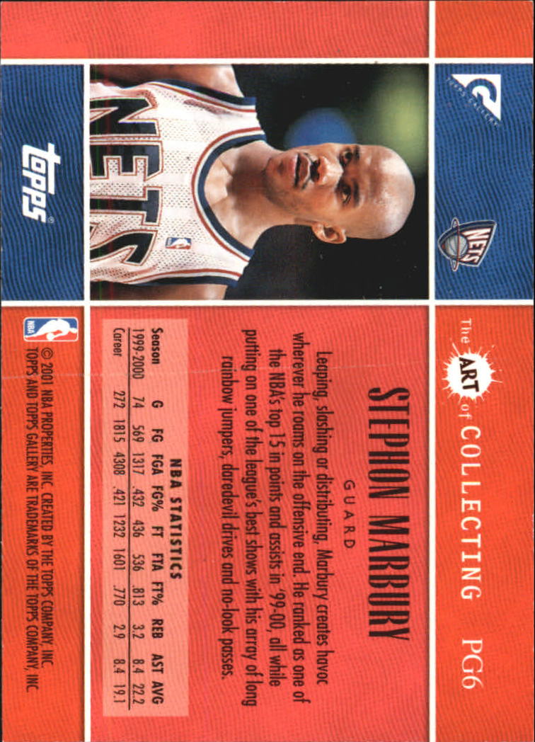 2000-01 Topps Gallery Photo Gallery #PG6 Stephon Marbury