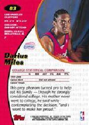 2000-01 Topps Gold Label Class 1 #83 Darius Miles RC back image