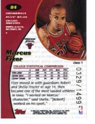 2000-01 Topps Gold Label Class 1 #84 Marcus Fizer RC back image