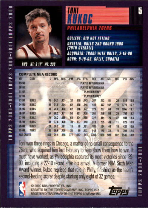 A1841- 2000-01 Topps Bk Card #s 1-295 +Inserts -You Pick- 15+ FREE US SHIP - Picture 11 of 449