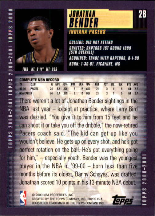A1841- 2000-01 Topps Bk Card #s 1-295 +Inserts -You Pick- 15+ FREE US SHIP - Picture 53 of 449