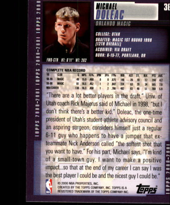 A1841- 2000-01 Topps Bk Card #s 1-295 +Inserts -You Pick- 15+ FREE US SHIP - Picture 67 of 449