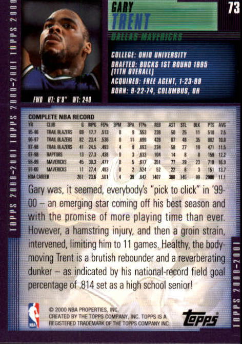 A1841- 2000-01 Topps Bk Card #s 1-295 +Inserts -You Pick- 15+ FREE US SHIP - Picture 135 of 449