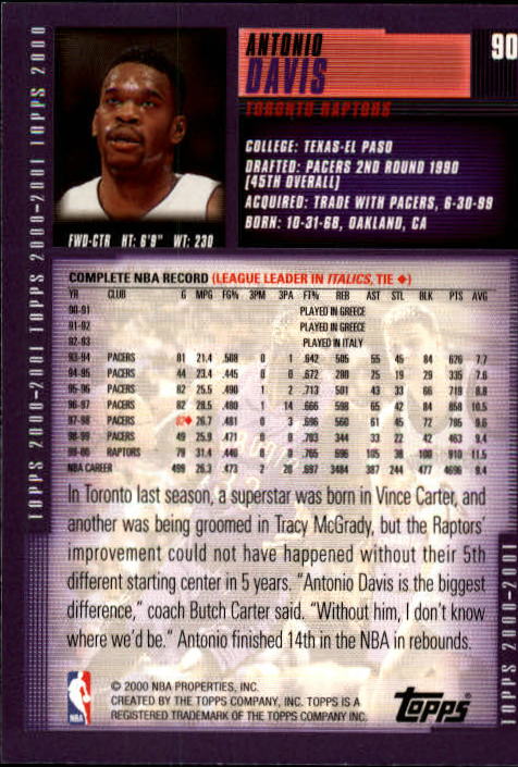 A1841- 2000-01 Topps Bk Card #s 1-295 +Inserts -You Pick- 15+ FREE US SHIP - Picture 165 of 449