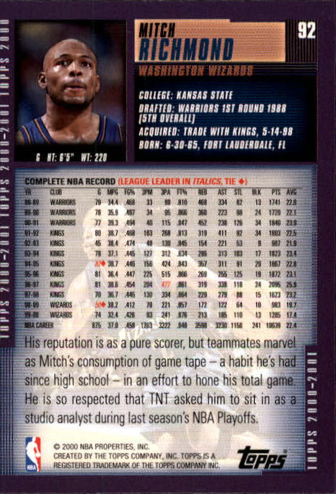 A1841- 2000-01 Topps Bk Card #s 1-295 +Inserts -You Pick- 15+ FREE US SHIP - Picture 169 of 449
