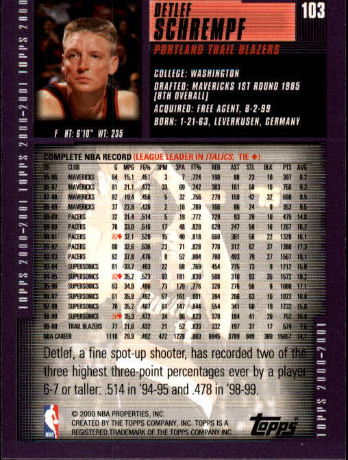 A1841- 2000-01 Topps Bk Card #s 1-295 +Inserts -You Pick- 15+ FREE US SHIP - Picture 191 of 449