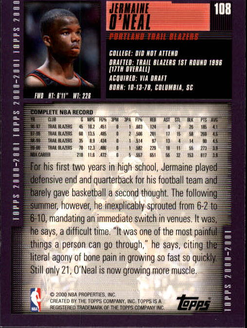 A1841- 2000-01 Topps Bk Card #s 1-295 +Inserts -You Pick- 15+ FREE US SHIP - Picture 199 of 449