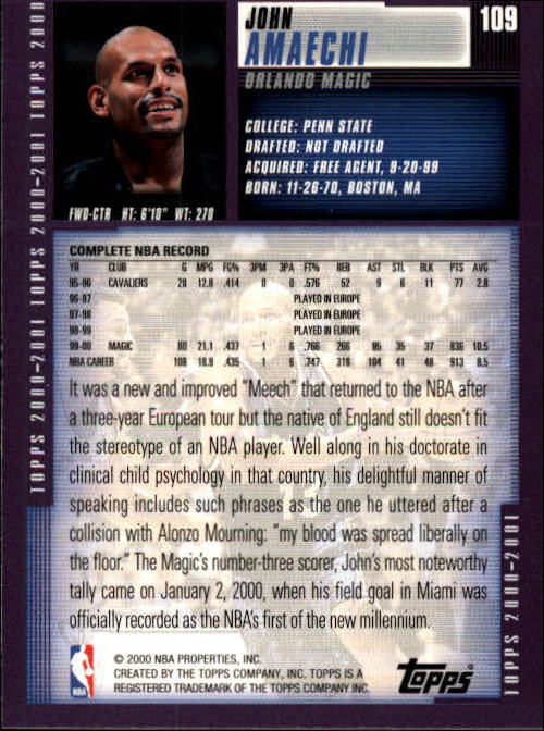 A1841- 2000-01 Topps Bk Card #s 1-295 +Inserts -You Pick- 15+ FREE US SHIP - Picture 201 of 449