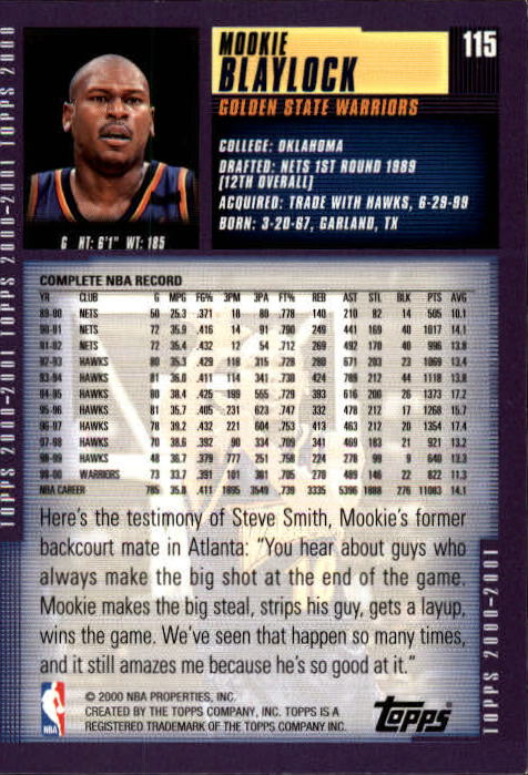 A1841- 2000-01 Topps Bk Card #s 1-295 +Inserts -You Pick- 15+ FREE US SHIP - Picture 209 of 449