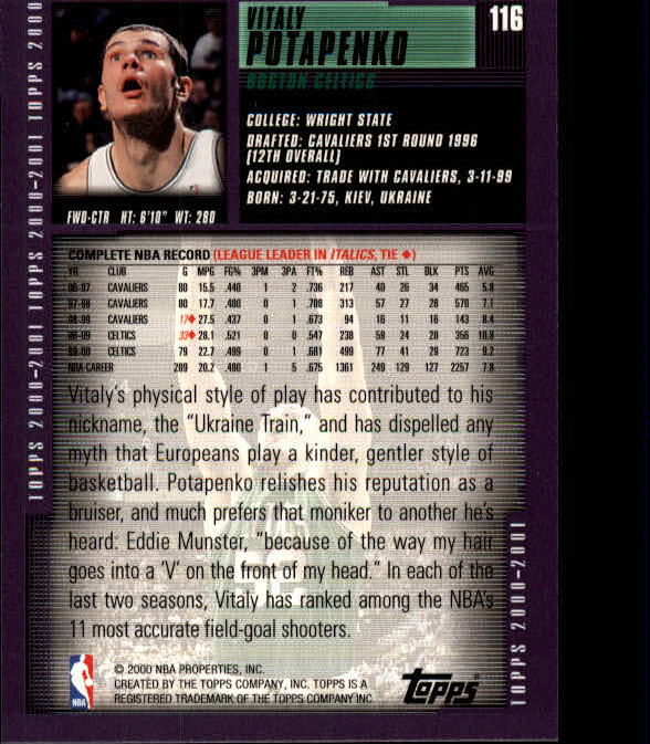 A1841- 2000-01 Topps Bk Card #s 1-295 +Inserts -You Pick- 15+ FREE US SHIP - Picture 211 of 449