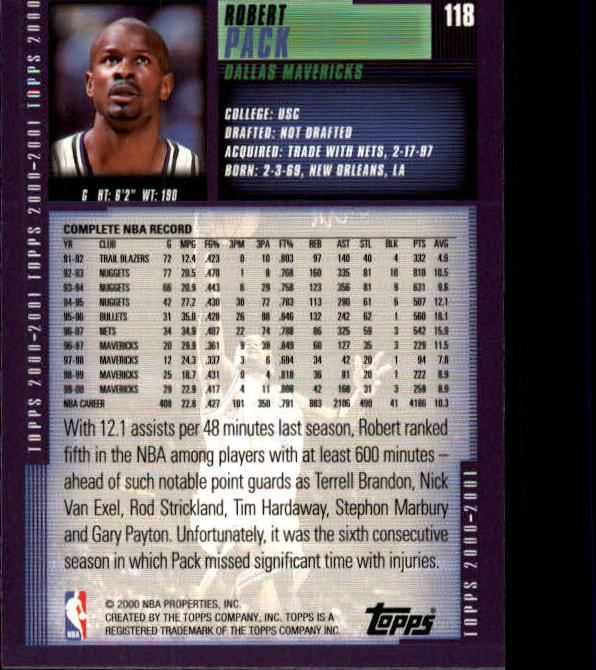 A1841- 2000-01 Topps Bk Card #s 1-295 +Inserts -You Pick- 15+ FREE US SHIP - Picture 215 of 449