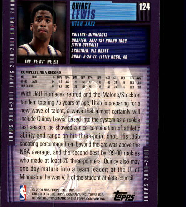 A1841- 2000-01 Topps Bk Card #s 1-295 +Inserts -You Pick- 15+ FREE US SHIP - Picture 227 of 449
