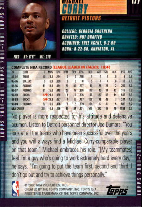 A1841- 2000-01 Topps Bk Card #s 1-295 +Inserts -You Pick- 15+ FREE US SHIP - Picture 271 of 449