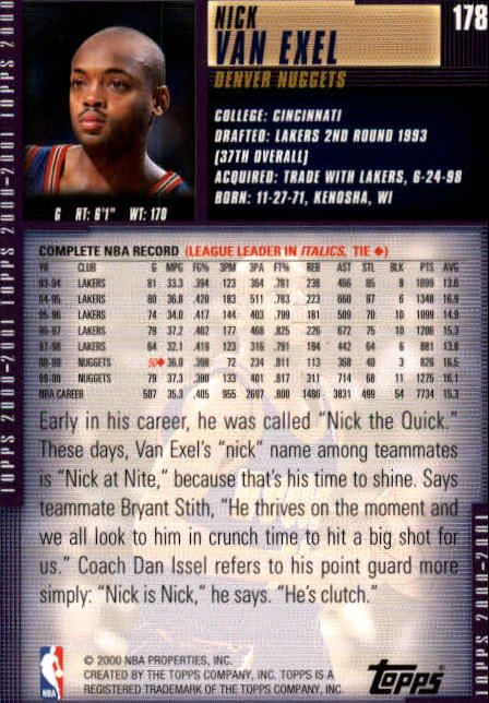 A1841- 2000-01 Topps Bk Card #s 1-295 +Inserts -You Pick- 15+ FREE US SHIP - Picture 273 of 449