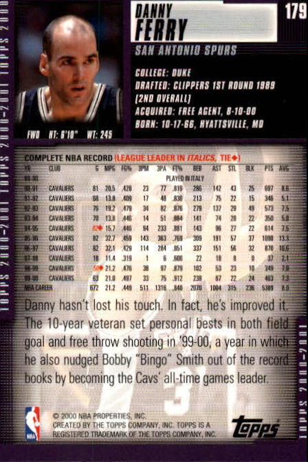 A1841- 2000-01 Topps Bk Card #s 1-295 +Inserts -You Pick- 15+ FREE US SHIP - Picture 275 of 449