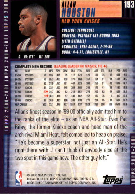 A1841- 2000-01 Topps Bk Card #s 1-295 +Inserts -You Pick- 15+ FREE US SHIP - Picture 301 of 449
