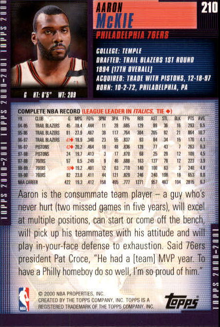 A1841- 2000-01 Topps Bk Card #s 1-295 +Inserts -You Pick- 15+ FREE US SHIP - Picture 333 of 449