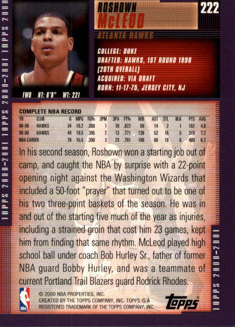 A1841- 2000-01 Topps Bk Card #s 1-295 +Inserts -You Pick- 15+ FREE US SHIP - Picture 355 of 449